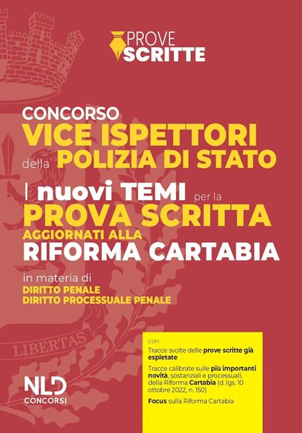 Concorso vice ispettori della Polizia di Stato. I nuovi temi per la prova scritta aggiornati alla Riforma Cartabia - copertina