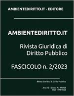 Ambientediritto.it. Rivista giuridica di Diritto Pubblico (2023). Vol. 2