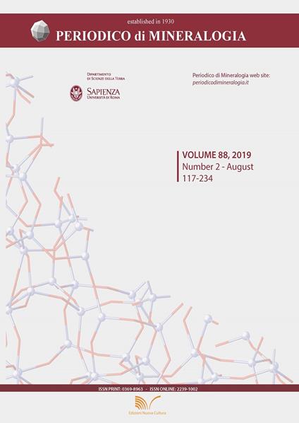 Periodico di mineralogia (2019). Vol. 88 - copertina