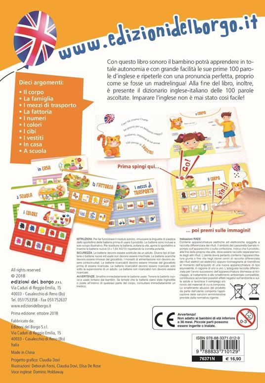 Imparo l'inglese. Le mie prime 100 parole. Ascolta le parole e ripetile con la pronuncia corretta. Libro sonoro - 2