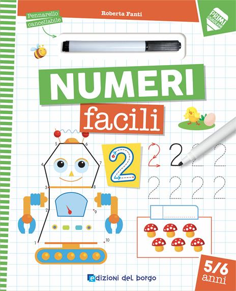 Numeri facili. Con pennarello cancellabile - Roberta Fanti - copertina