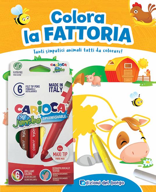 Colora la fattoria. Con 6 pennarelli - Roberta Fanti - copertina