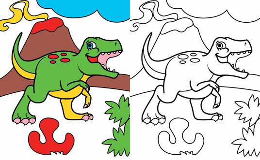 Colora i dinosauri. Tanti simpatici dinosauri tutti da colorare! Con 6 pennarelli - Roberta Fanti - 3