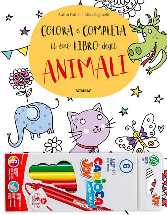 Colora e completa il tuo libro degli animali - Anton Poitier - copertina