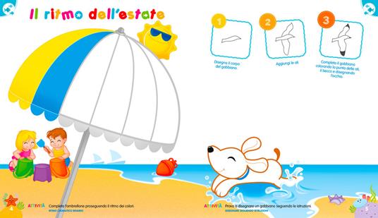 Gioco e imparo in vacanza (5-6 anni). Verso la scuola primaria. Ediz. illustrata. Con 6 pennarelli - Paola Fontana - 4