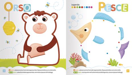 Amici animali. Il mio primo libro delle lettere e degli animali da completare! Alfabetiere degli animali. Ediz. a colori - Paola Fontana - 3