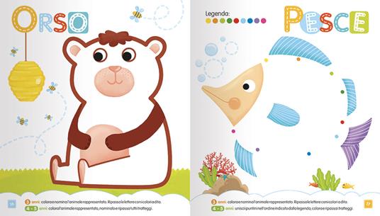 Amici animali. Il mio primo libro delle lettere e degli animali da completare! Alfabetiere degli animali. Ediz. a colori - Paola Fontana - 3