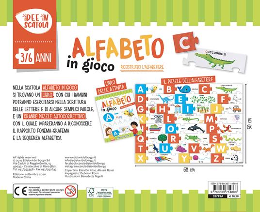 L'alfabeto in gioco. Idee in scatola. Con puzzle - Benedetta Nigelli - 2