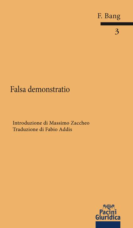 Falsa demonstratio - Bang - copertina