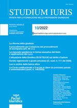 Studium iuris. Rivista per la formazione nelle professioni giuridiche (2022). Vol. 10