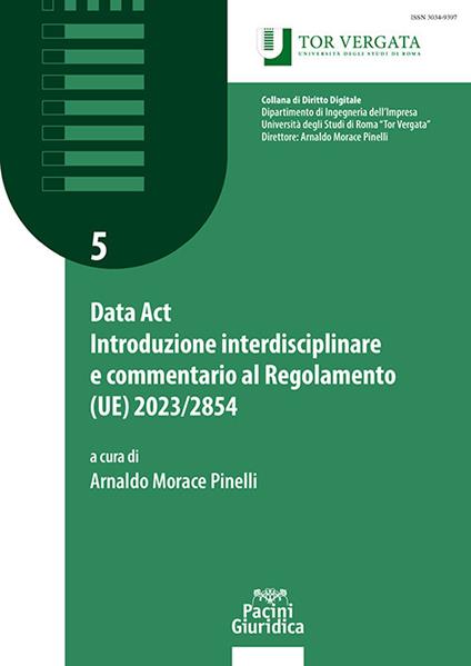 Data Act Introduzione interdisciplinare e commentario al Regolamento (UE) 2023/2854 - copertina
