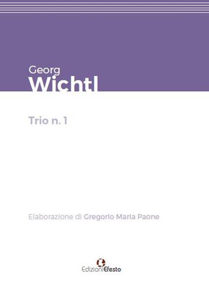 Georg Wichtl. Trio n.1 - Gregorio Maria Paone - copertina