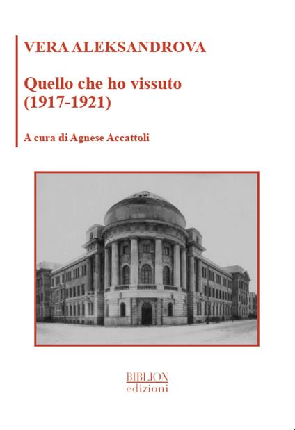 Quello che ho vissuto (1917-1921) - Vera Aleksandrova - copertina