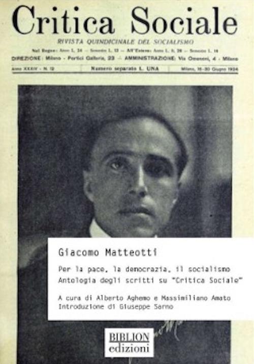Giacomo Matteotti. Per la pace, la democrazia, il socialismo. Antologia degli scritti su «Critica Sociale» - copertina