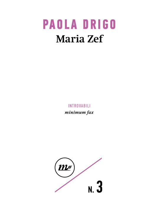 Maria Zef - Paola Drigo - copertina