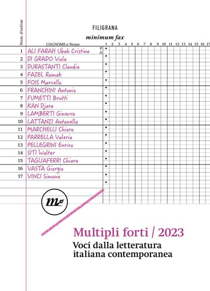 Multipli forti. Voci dalla letteratura italiana 2023 - copertina