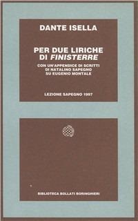 Per due liriche - Dante Isella - copertina