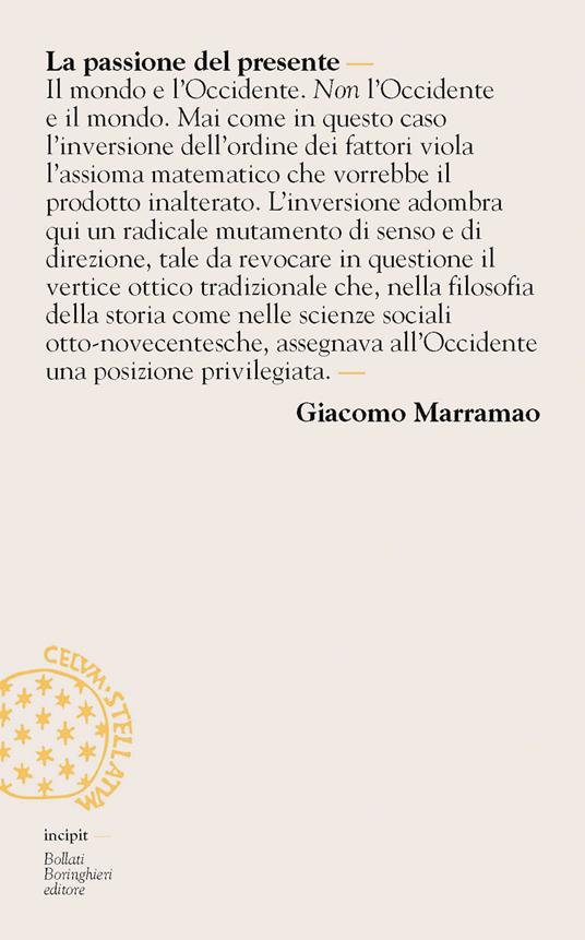 La passione del presente. Breve lessico della modernità-mondo - Giacomo Marramao - copertina