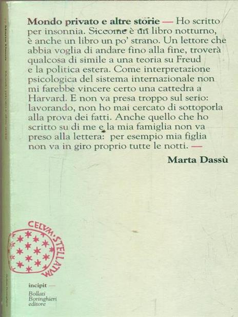 Mondo privato e altre storie - Marta Dassù - 2
