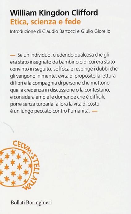 Etica, scienza e fede - William Kingdon Clifford - copertina
