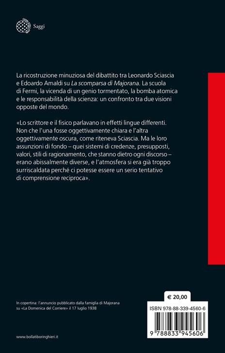 Anatomia della «Scomparsa». Sciascia, Amaldi, Majorana - Vincenzo Barone - 2