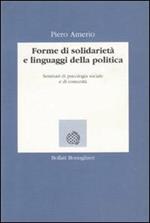 Forme di solidarietà e linguaggi della politica. Seminari di psicologia sociale e di comunità