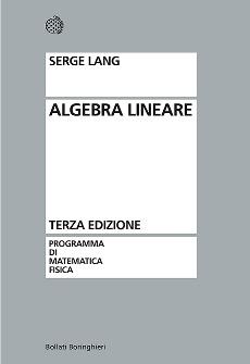 Algebra lineare - Serge Lang - copertina
