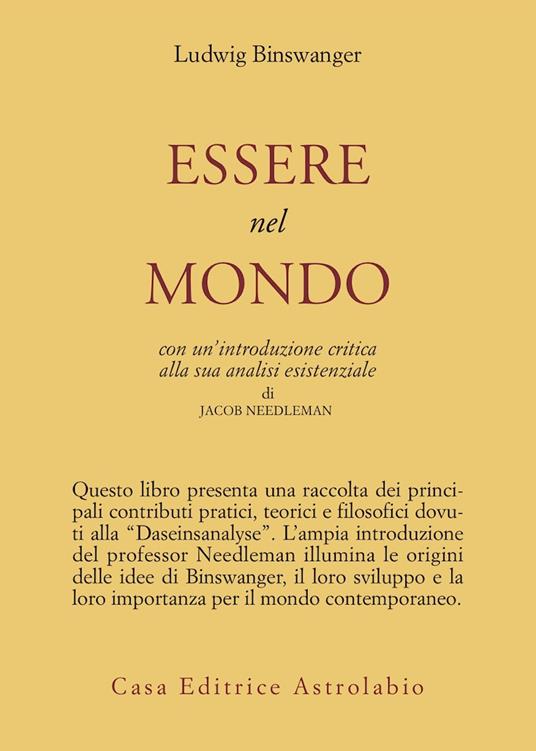 Essere nel mondo - Ludwig Binswanger - copertina