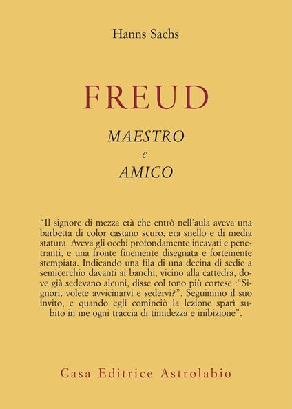 Freud, maestro e amico - Hanns Sachs - copertina