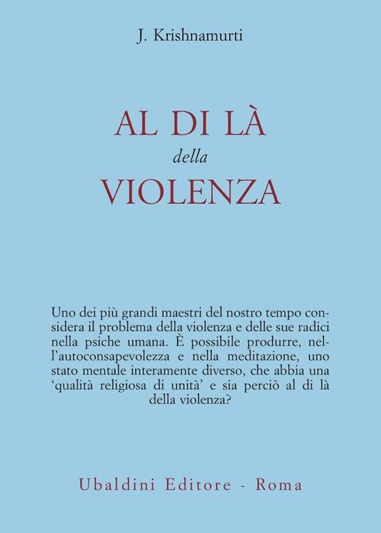 Al di là della violenza - Jiddu Krishnamurti - copertina