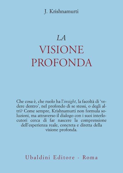 La visione profonda - Jiddu Krishnamurti - copertina