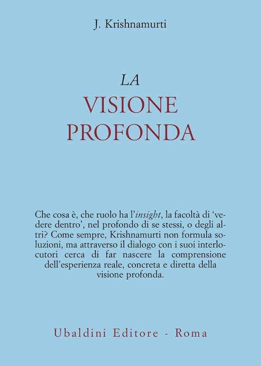 La visione profonda - Jiddu Krishnamurti - copertina