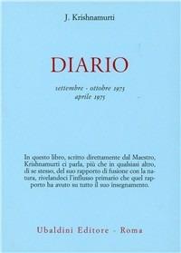 Diario (settembre-ottobre 1973-aprile 1975) - Jiddu Krishnamurti - copertina