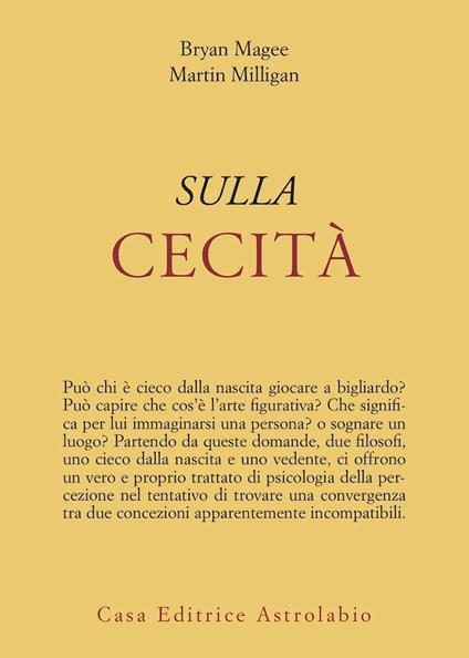 Sulla cecità - Bryan Magee,Martin Milligan - copertina