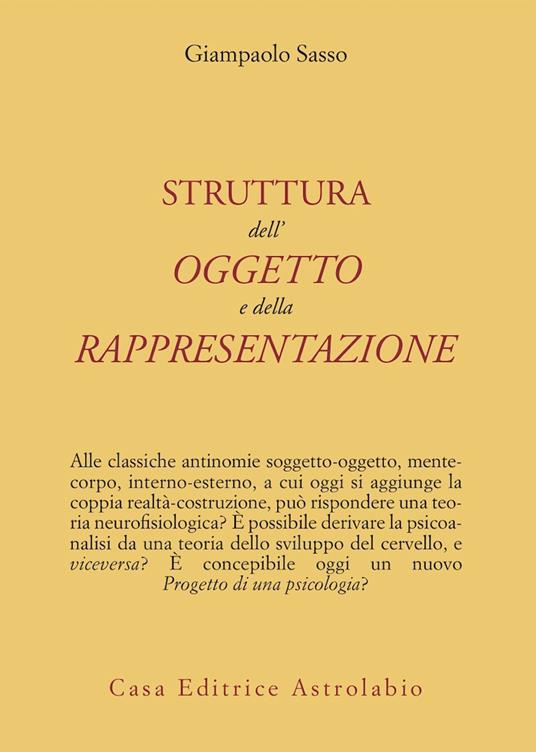 La struttura dell'oggetto e della rappresentazione - Gianpaolo Sasso - copertina