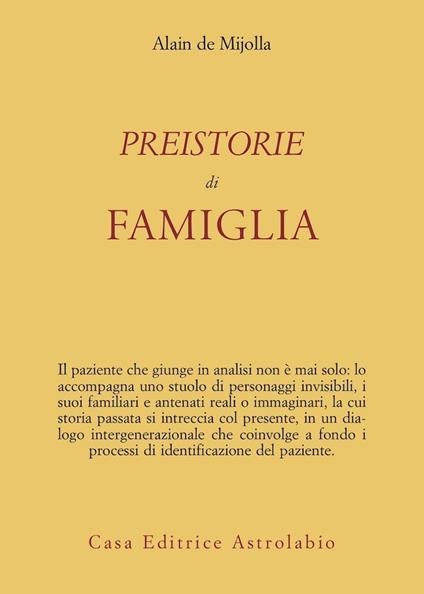 Preistorie di famiglia - Alain de Mijolla - copertina
