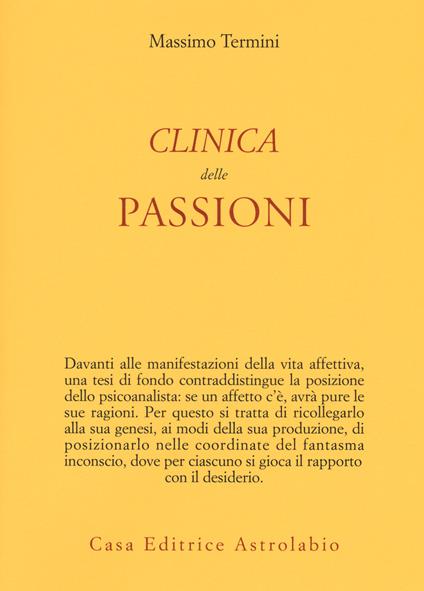 Clinica delle passioni - Massimo Termini - copertina