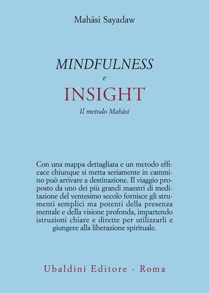 Mindfulness e insight. Il metodo Mah?si - Mahasi Sayadaw - copertina