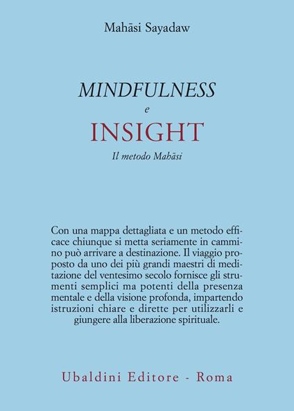 Mindfulness e insight. Il metodo Mah?si - Mahasi Sayadaw - copertina