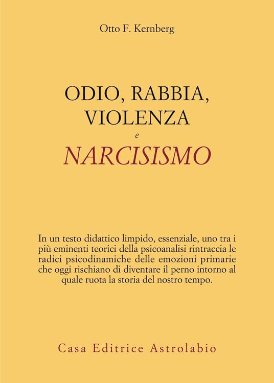Odio, rabbia, violenza e narcisismo - Otto F. Kernberg - copertina