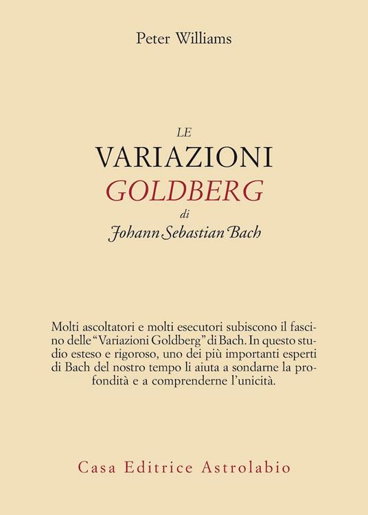 Le variazioni Goldberg di Johann Sebastian Bach - Peter Williams - copertina