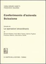 Conferimento d'azienda. Scissione