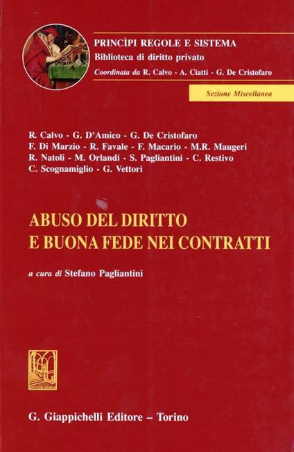 Abuso del diritto e buona fede nei contratti - copertina