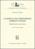 La famiglia nell'ordinamento giuridico italiano. Materiali per una ricerca