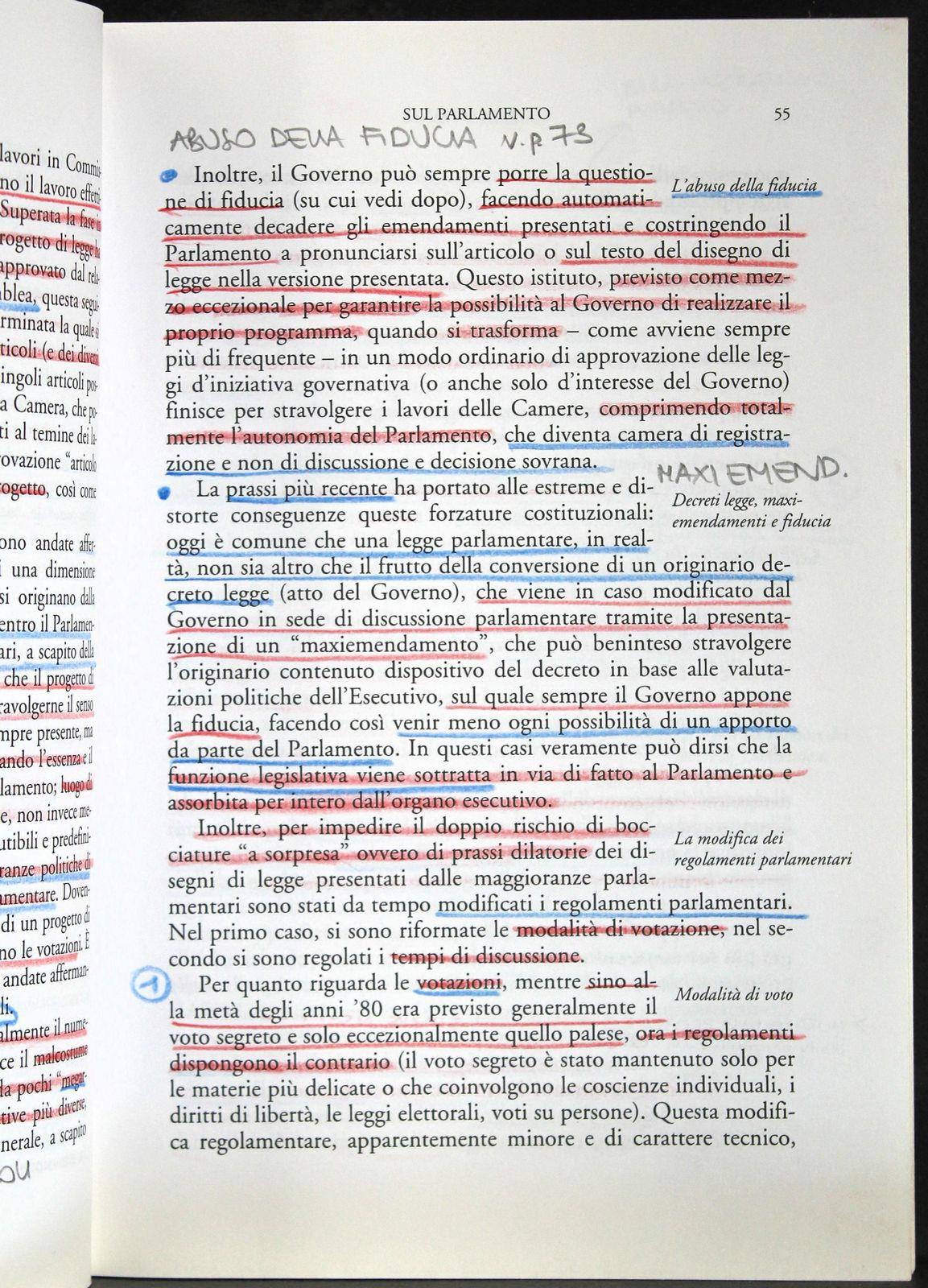 Appunti per le lezioni. Parlamento. Presidente della Repubblica. Corte costituzionale