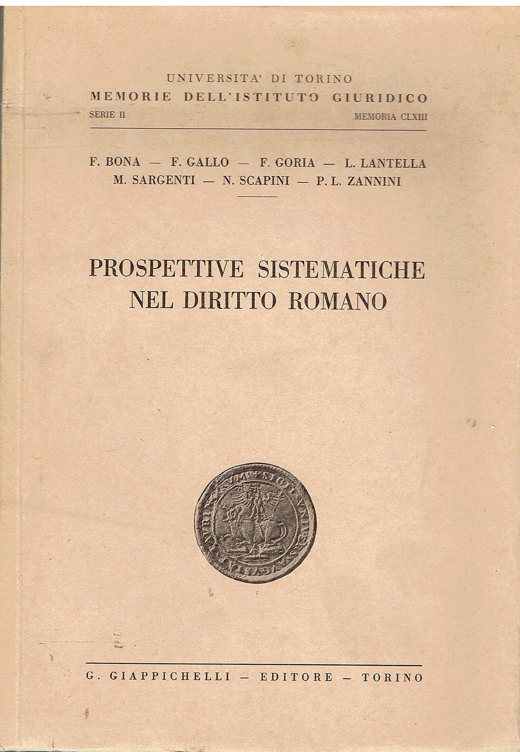 Prospettive sistematiche nel diritto romano
