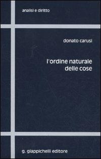L'ordine naturale delle cose - Donato Carusi - copertina