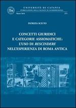 Concetti giuridici e categorie assiomatiche. L'uso di rescindere nell'esperienza di Roma antica