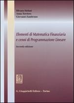 Elementi di matematica finanziaria e cenni di programmazione lineare