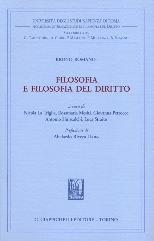 Filosofia e filosofia del diritto - Bruno Romano - copertina